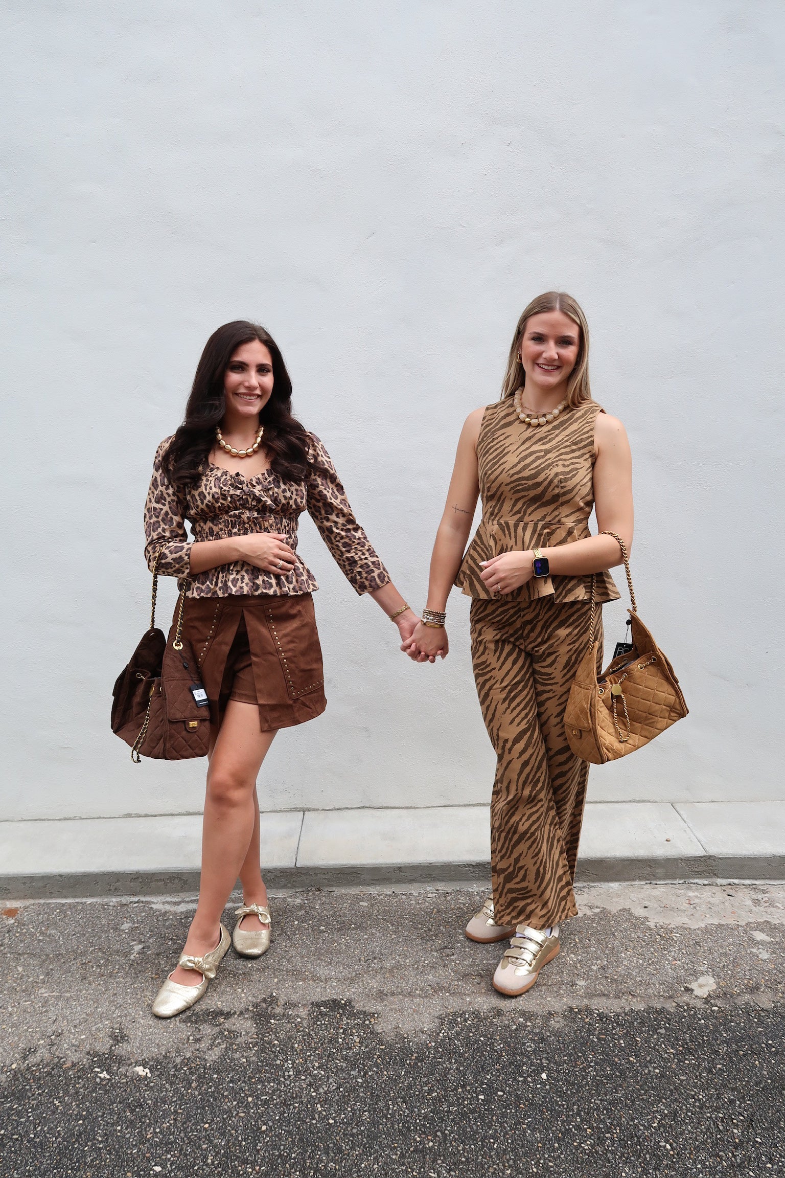 Zebra Striped Pants- Brown