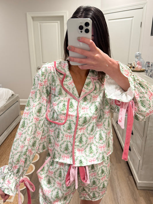 Trees and Bows PJ's Shorts Set