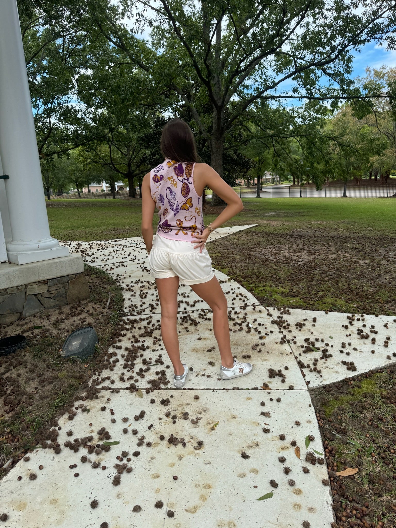Cream High Waisted Short