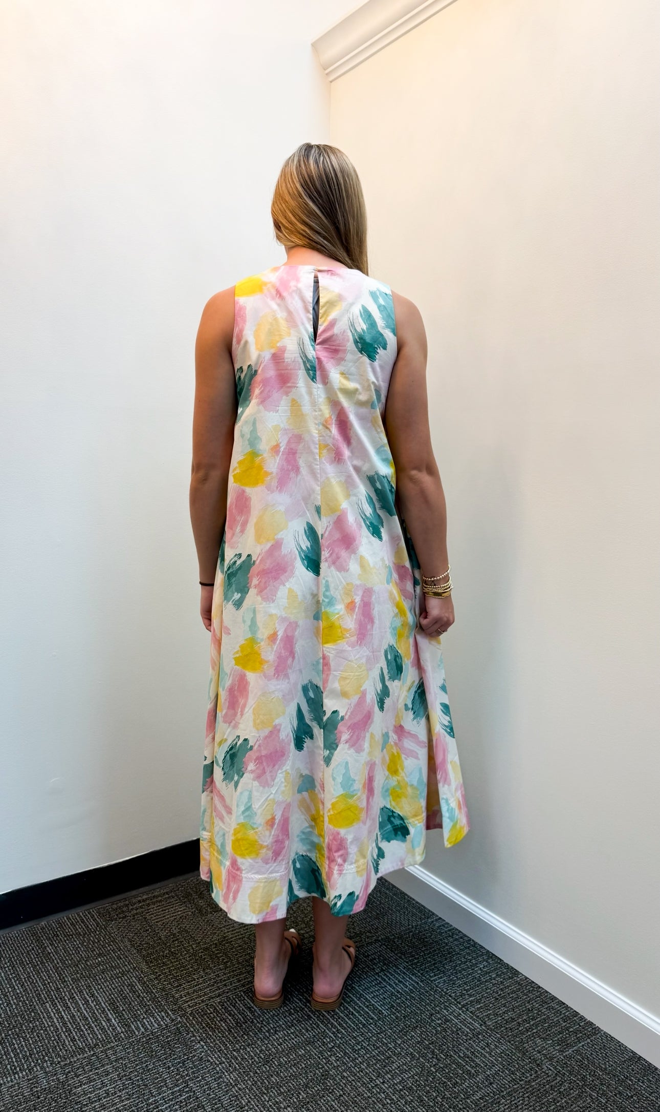 Watercolor Midi Dress