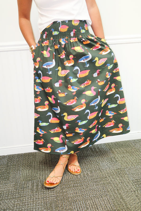 Sutton Olive Duck Skirt