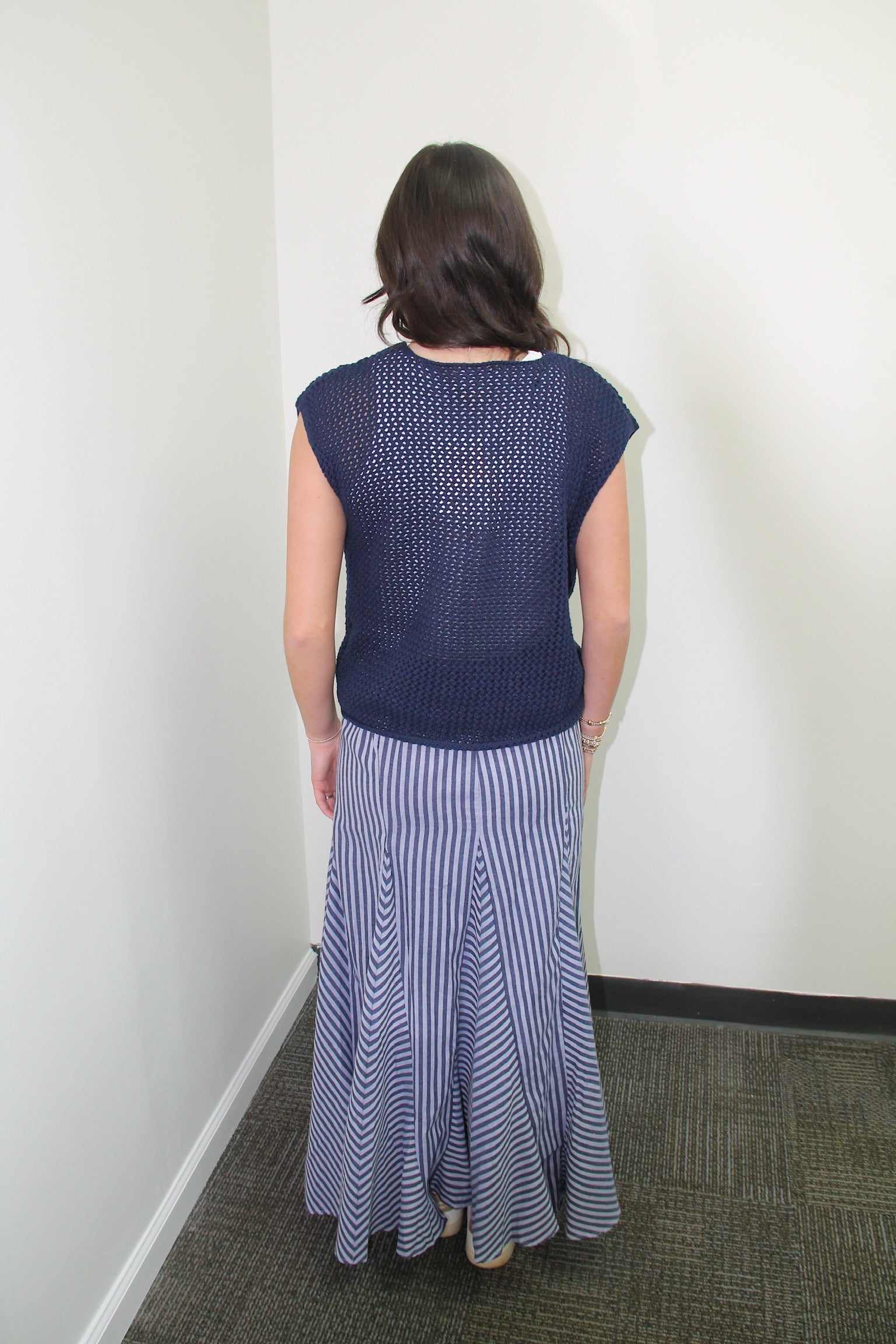Adalyne Stripe Maxi Skirt