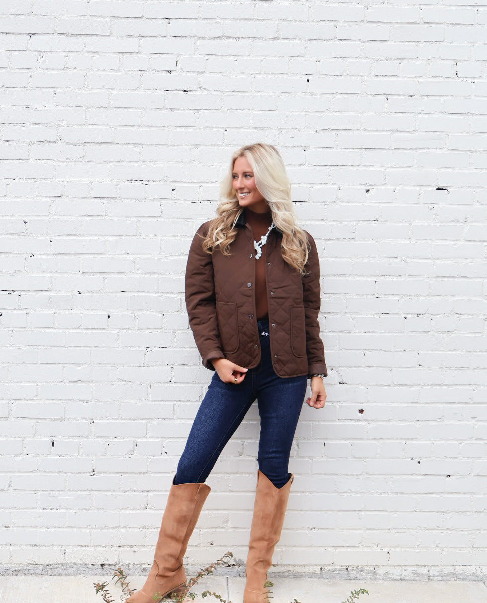 Chocolate Quilted Jacket