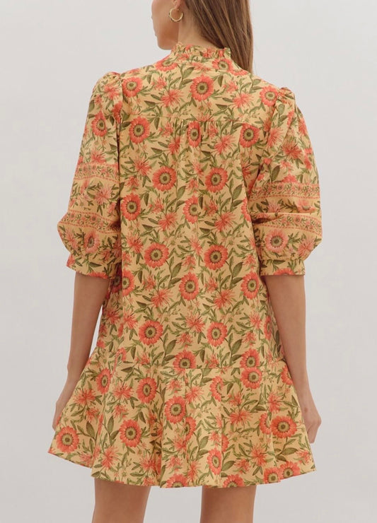 Butterscotch & Flowers Dress