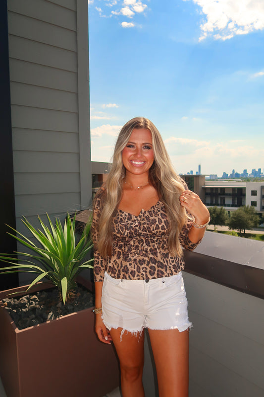 Leopard Stretch Top