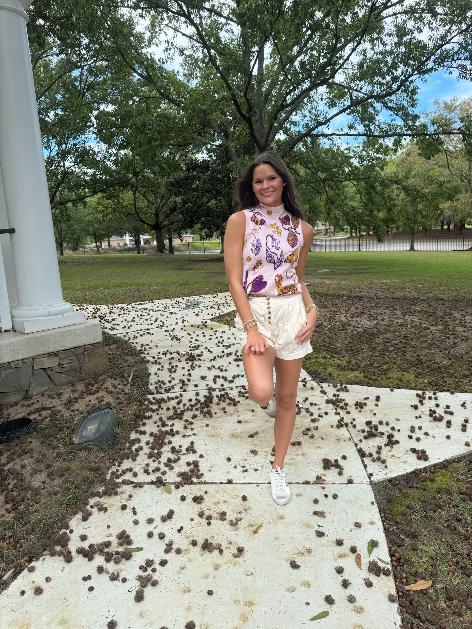 Cream High Waisted Short