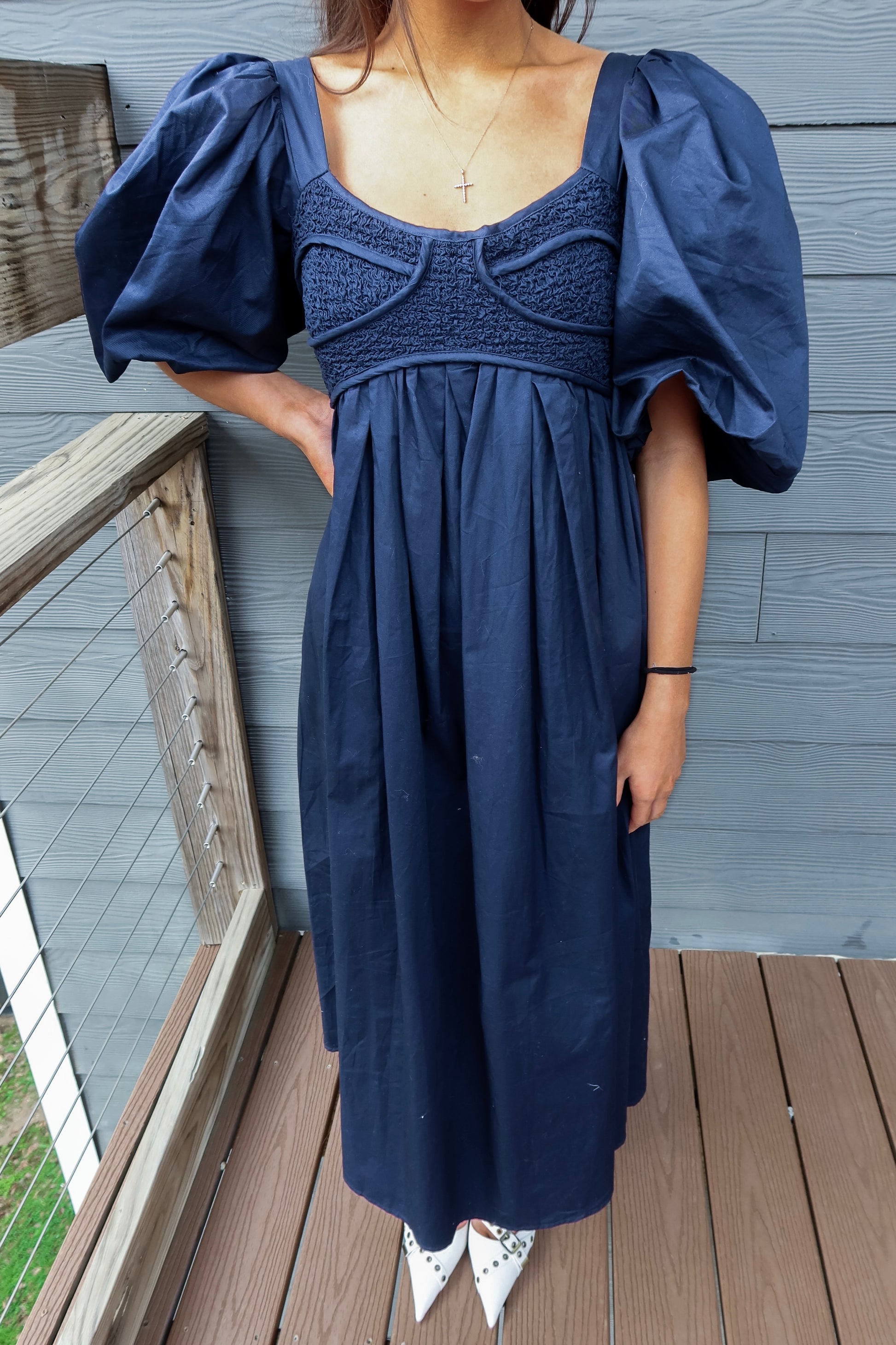 Cara Smocked Midi Dress