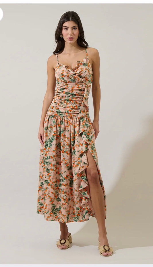 Heida Bristol Floral Ruched Maxi Dress