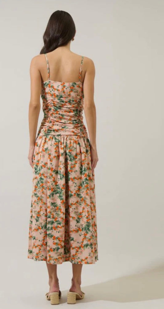 Heida Bristol Floral Ruched Maxi Dress