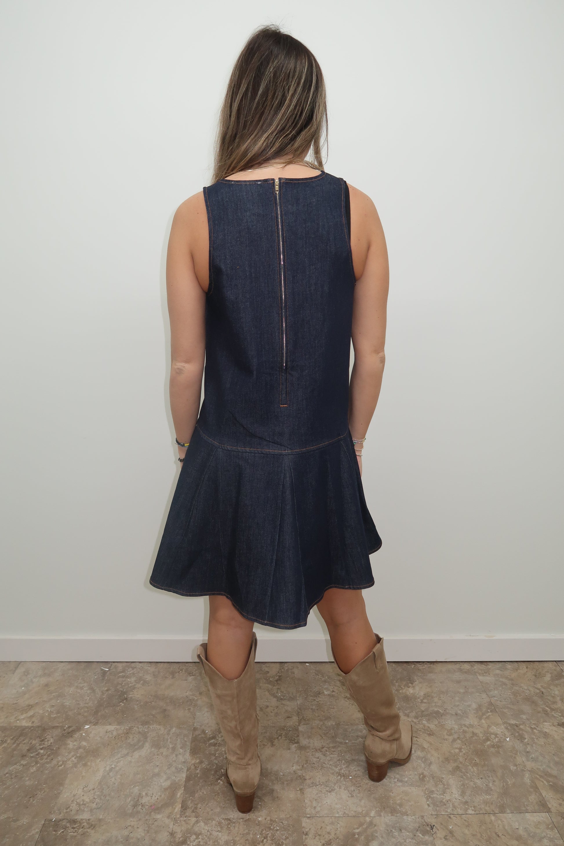 Bright Stripes Denim Dress