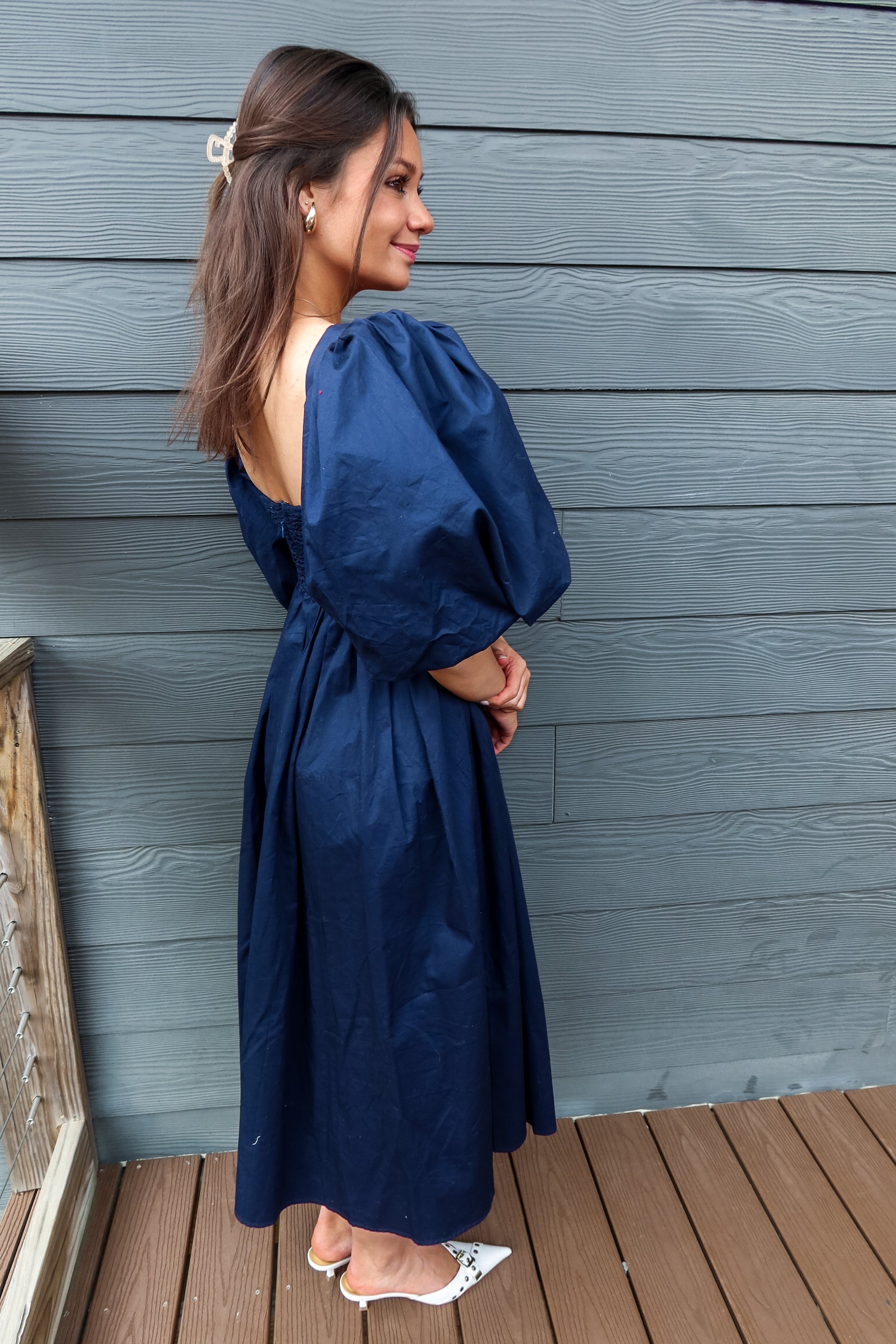 Cara Smocked Midi Dress