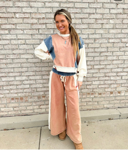 Cinnamon/Denim Jogger Set