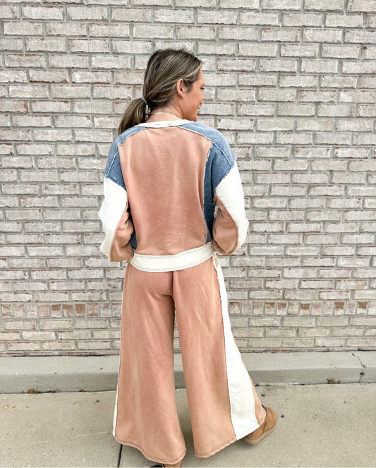 Cinnamon/Denim Jogger Set