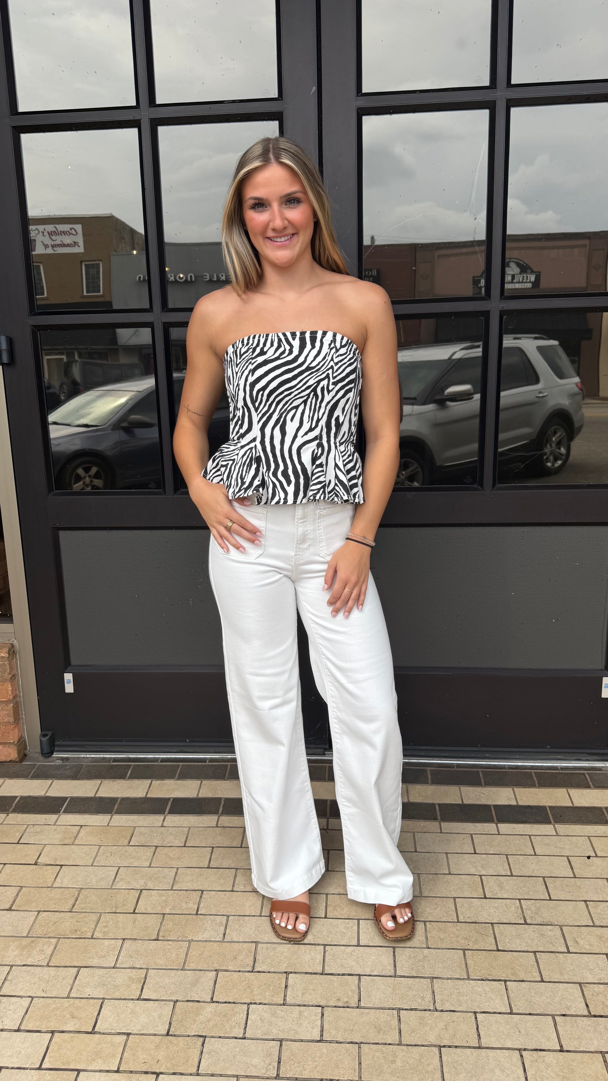 Zebra Corset Top