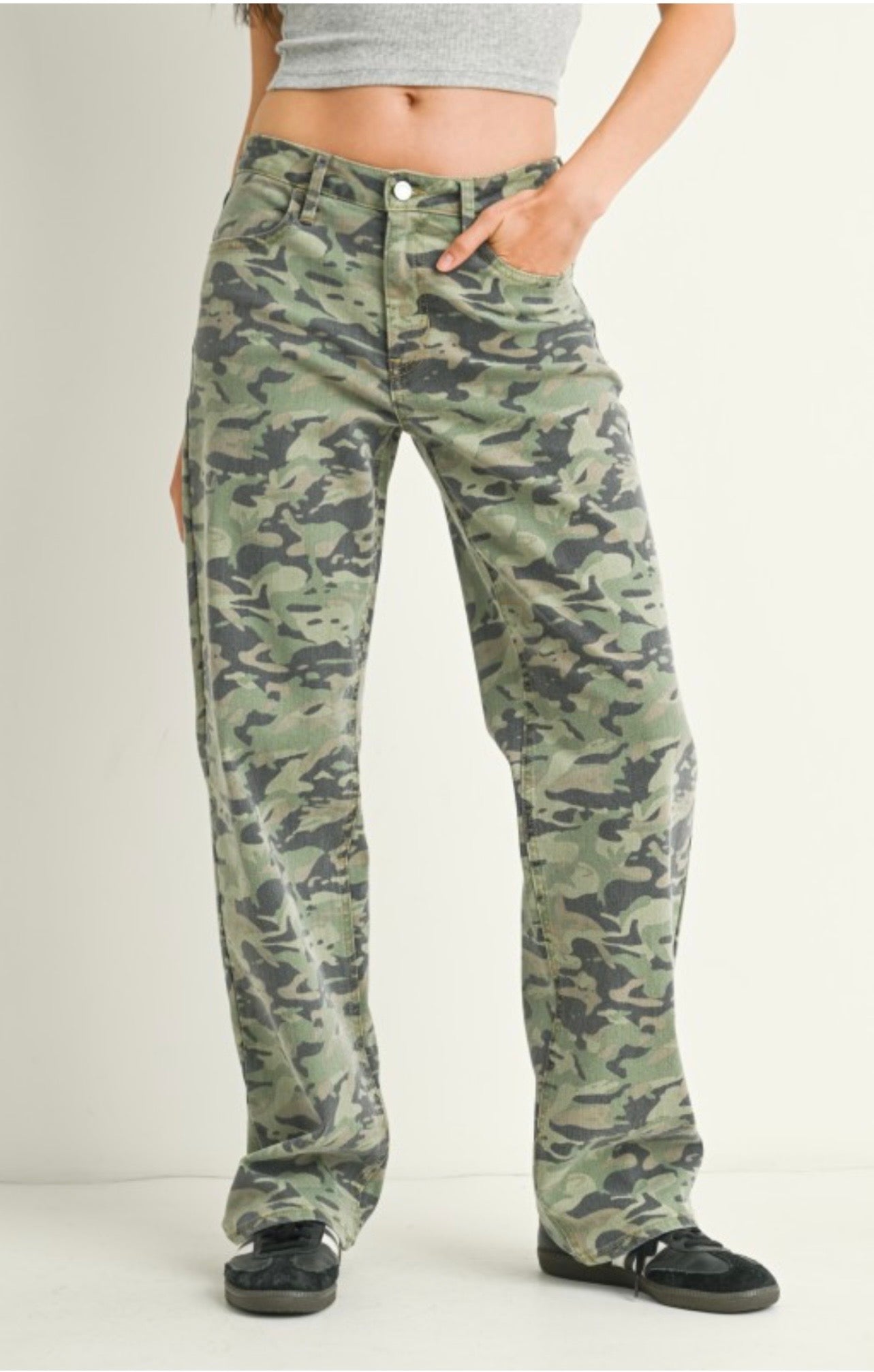 Camo Straight Leg Jeans
