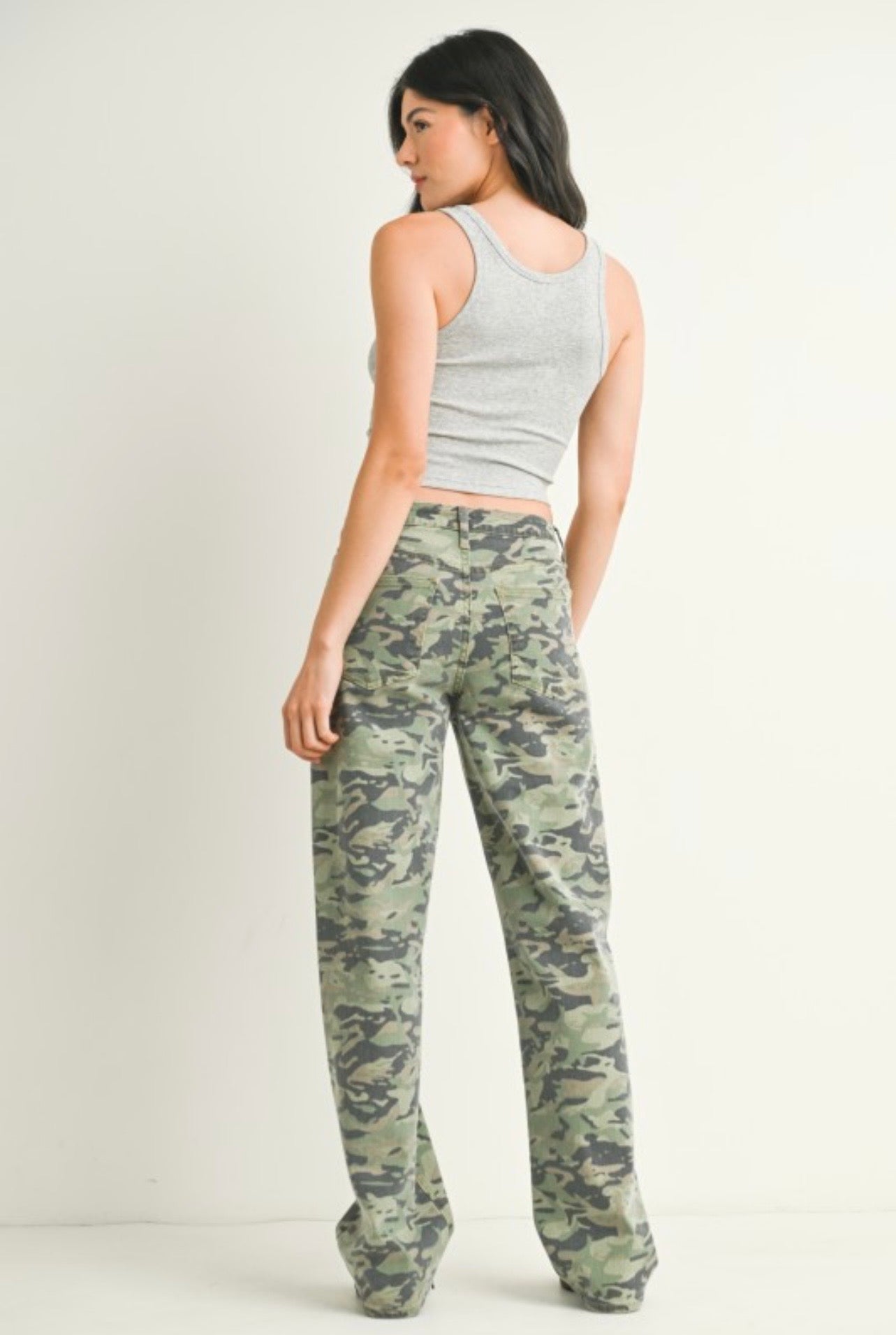 Camo Straight Leg Jeans