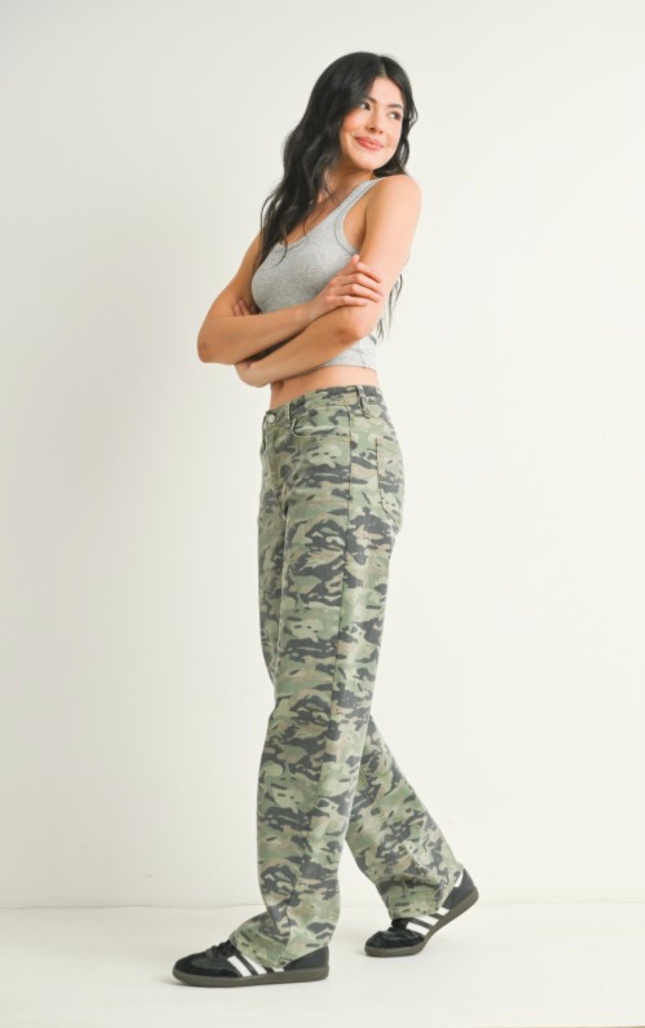 Camo Straight Leg Jeans