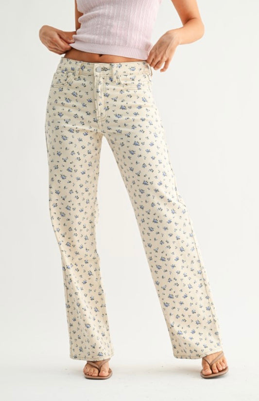 Ellie Flower Print Jeans