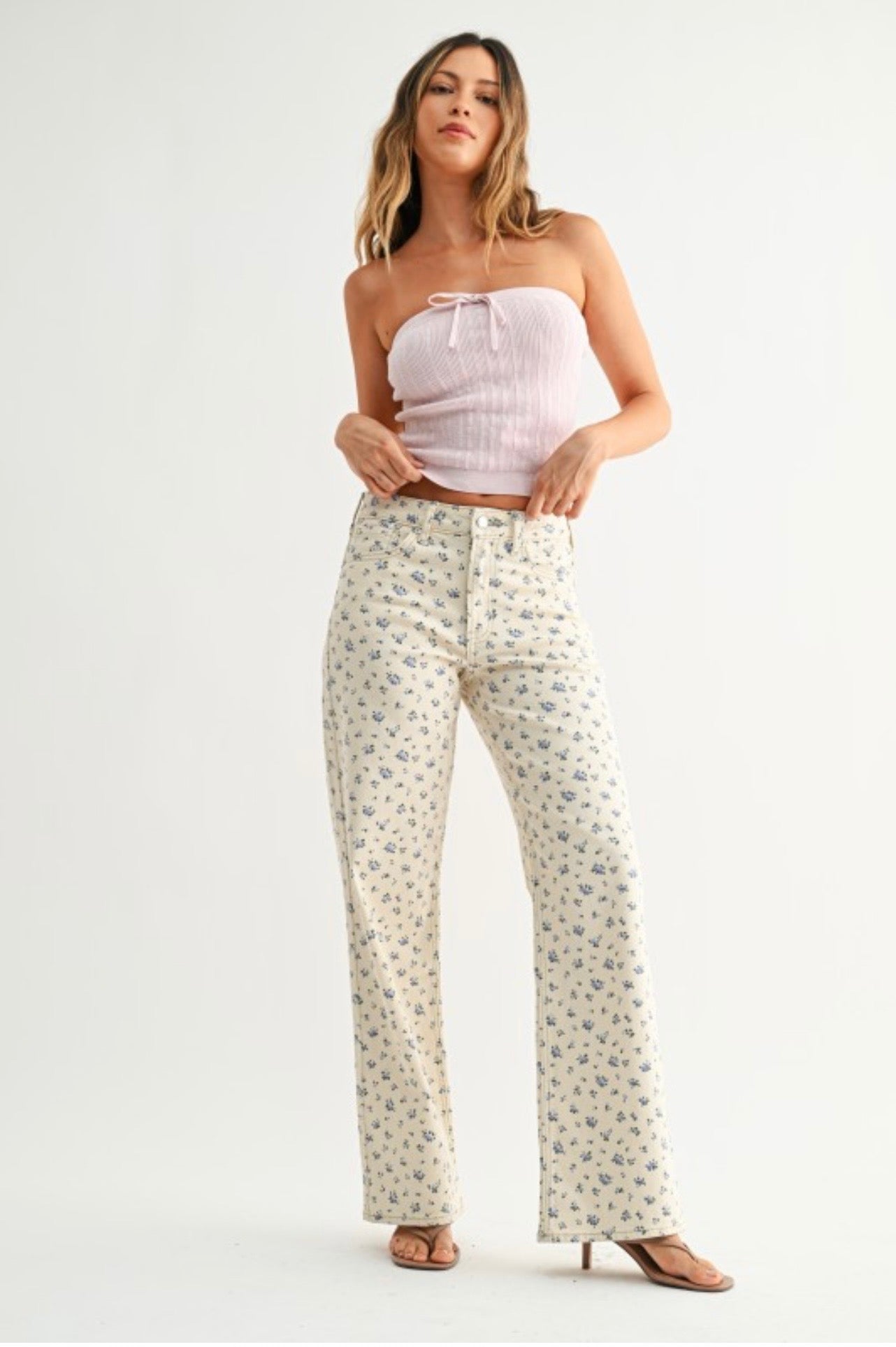 Ellie Flower Print Jeans