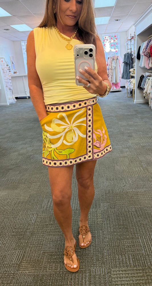 Elara Floral Print Skort