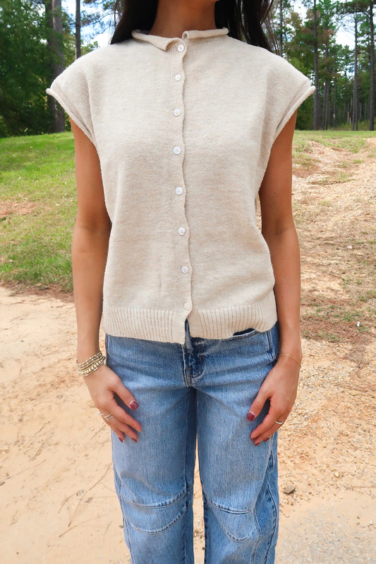 Cream Sweater Vest