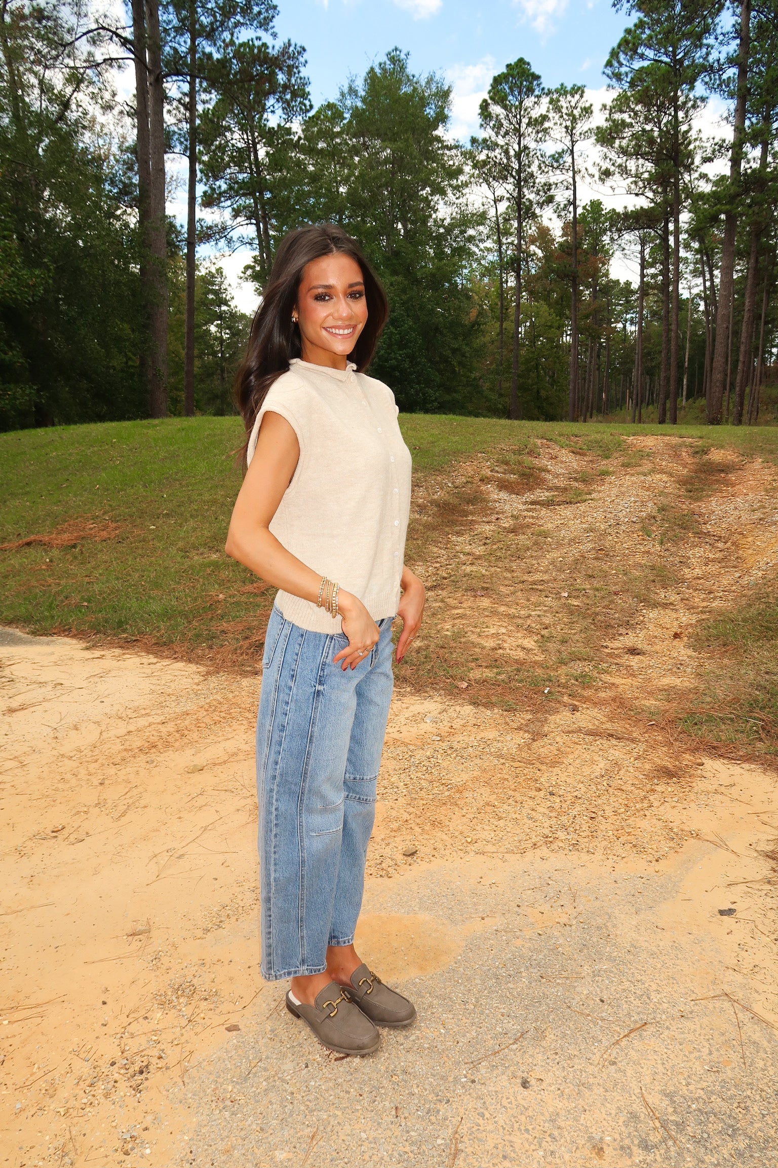 Tingle High Rise Barrel Jeans