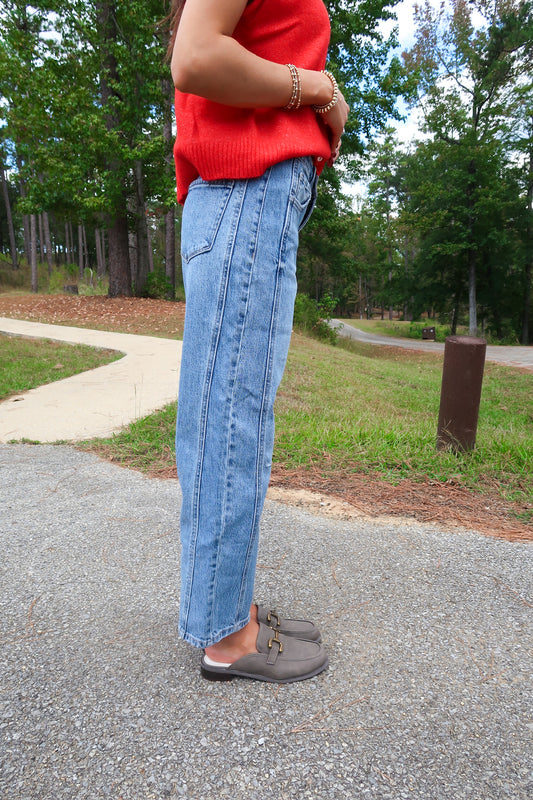 Tingle High Rise Barrel Jeans