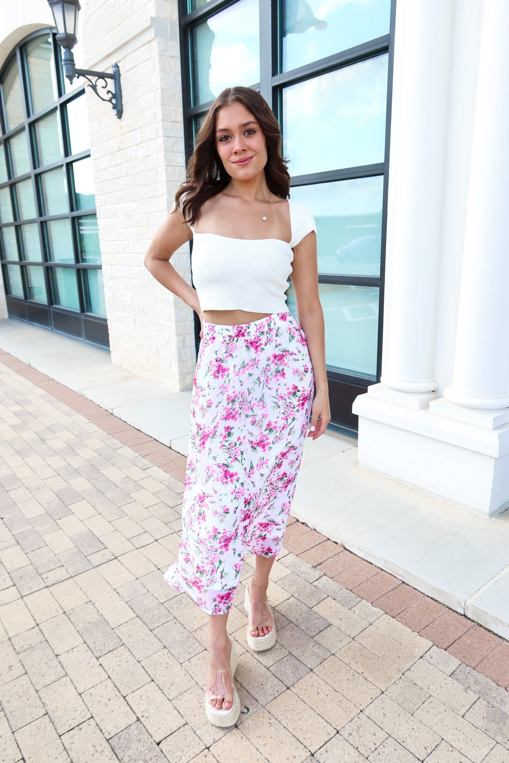 All The Flowers Midi Skirt
