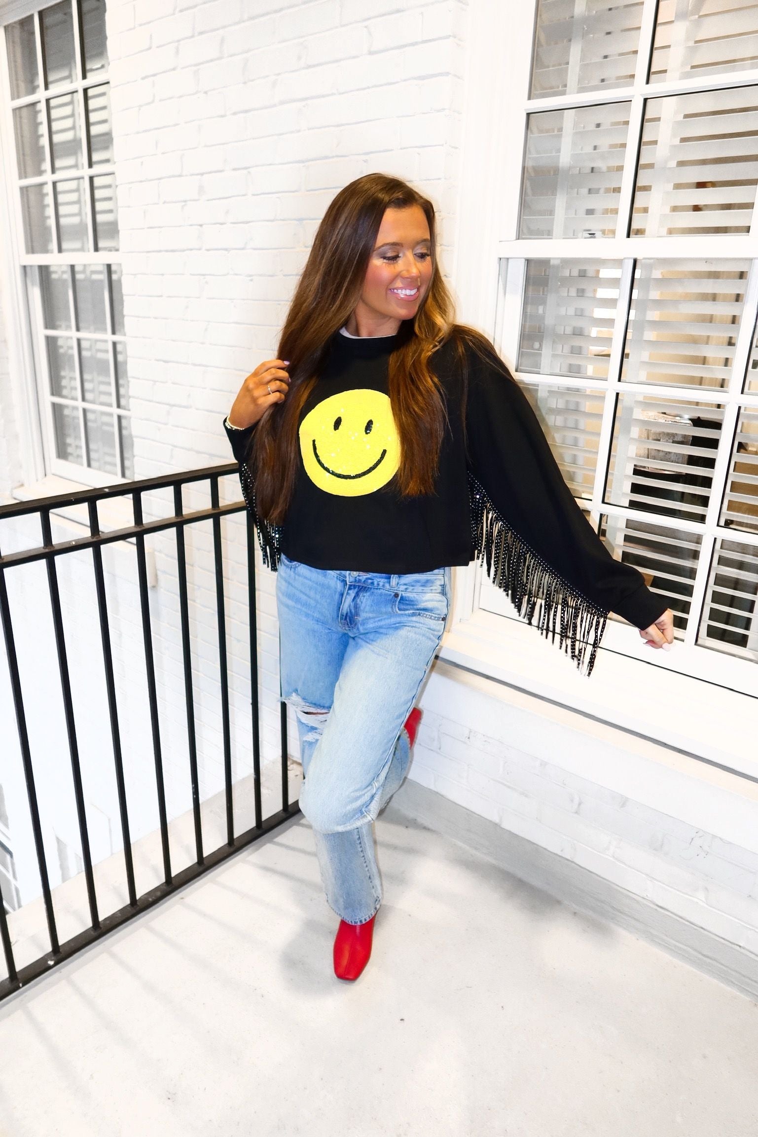 Glowing in the Dark! Black and Neon yellow sweatshirt